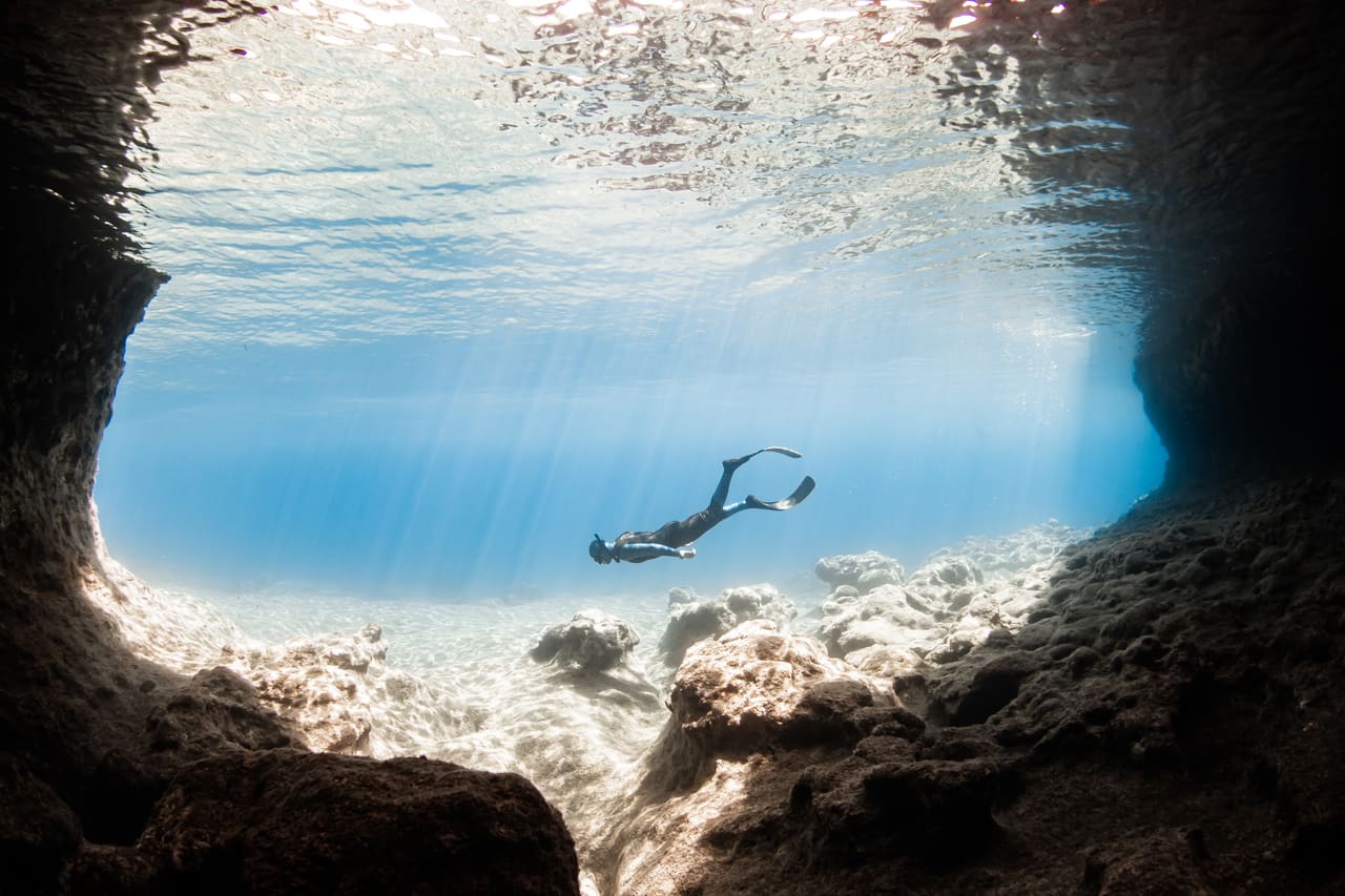 Freediving a vodní sporty v Plakias na Krétě